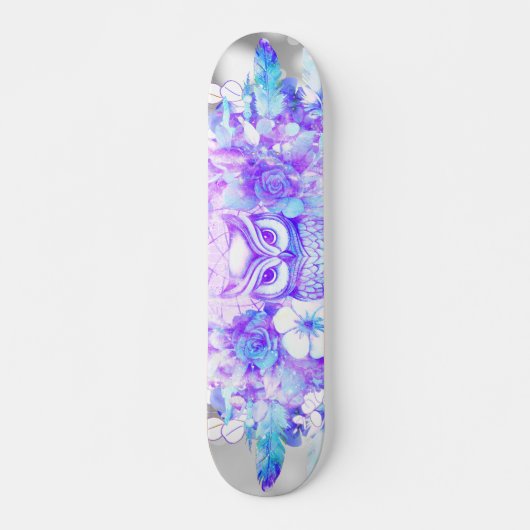 Totem Totem Dreamcatcher Blumenzauber Lila Grau Skateboard (Vorne)