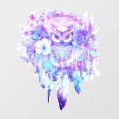 Totem Totem Dreamcater Blumenstrauß Lila Tint Fensteraufkleber (Blatt)