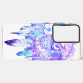 Totem Totem Dreamcater Blumenstrauß Lila Tint Samsung Galaxy Hülle (Linke Seite)