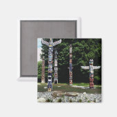 Totem, Vancouver, Britisch-Kolumbien Magnet (Vorderseite/Rückseite)