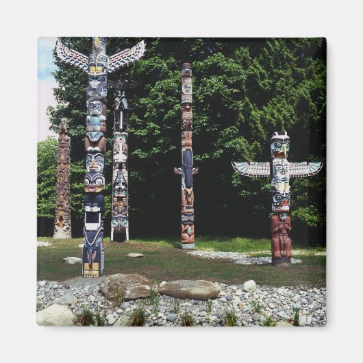 Totem, Vancouver, Britisch-Kolumbien Magnet (Vorne)