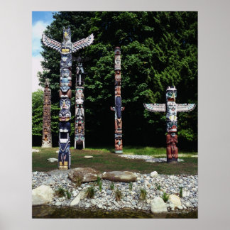 Totem, Vancouver, Britisch-Kolumbien Poster