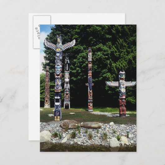 Totem, Vancouver, Britisch-Kolumbien Postkarte (Vorne/Hinten)