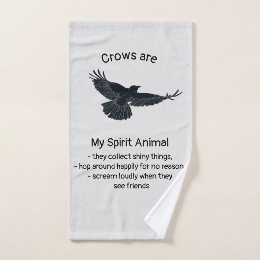 Totem von Fuchs Crows Bird Spirit Animal Spaß Badhandtuch Set (Handtuch)