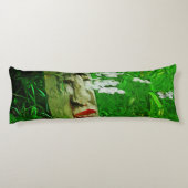 Totem von rotem Lippenstift unter den Wildblumen Seitenschläferkissen (Rückseite)