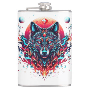 Totem von Solarwolf - Feuer- und Mondlicht-Fusion Flachmann