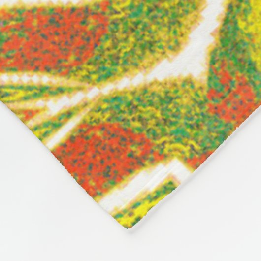 Totem-Wildblume 14 Fleecedecke (Ecke)