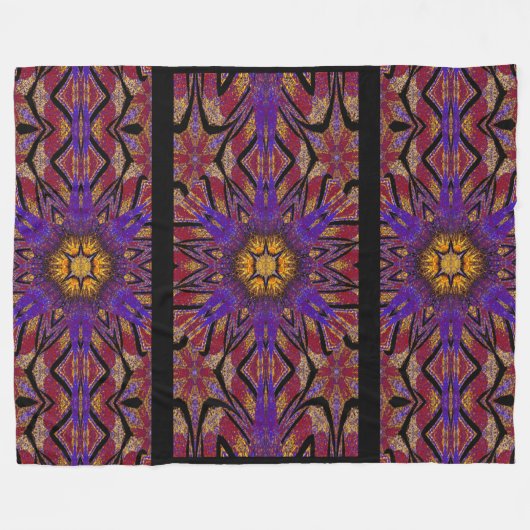 Totem-Wildblume 8 Fleecedecke (Vorderseite (Horizontal))