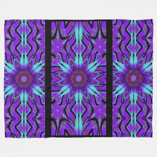 Totem-Wildblume 9 Fleecedecke (Vorderseite (Horizontal))