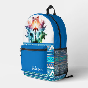 Totem-Wildlife-Stammes-Rucksack Bedruckter Rucksack