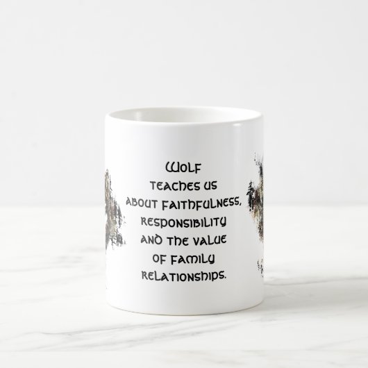 Totem Wolf, Tierführer Inspirationsgrauer Wolf Kaffeetasse (Mittel)