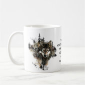 Totem Wolf, Tierführer Inspirationsgrauer Wolf Kaffeetasse (Links)