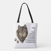 Totem Wolf, Tierführer Inspirationsgrauer Wolf Tasche (Rückseite)
