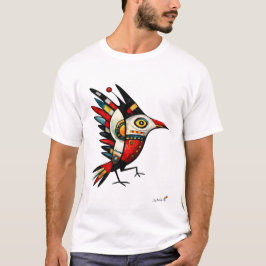 Totemic Bird – Abstract Tribal Symbol T-Shirt