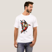 Totemic Bird – Abstract Tribal Symbol T-Shirt (Vorne ganz)