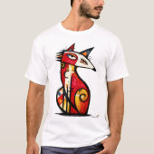 Totemic Fox – Abstract Tribal Symbol T-Shirt (Vorderseite)