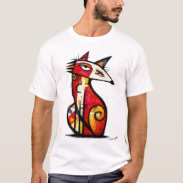 Totemic Fox – Abstract Tribal Symbol T-Shirt