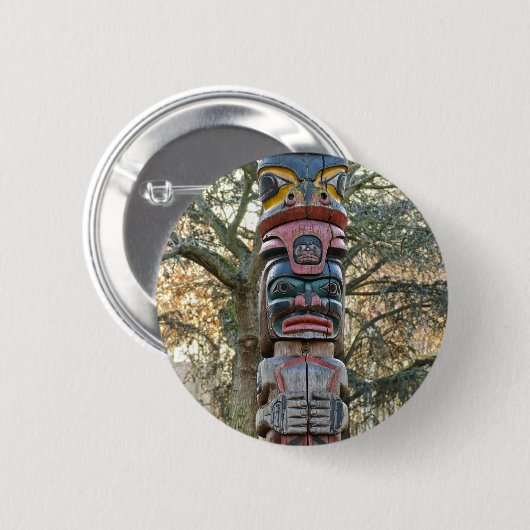 Totempfahl Button (Vorne & Hinten)