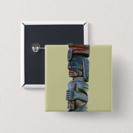 Totempfahl Button (Vorne & Hinten)