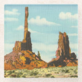 Totempfahl Glasuntersetzer (Vorderseite)