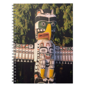 Totempfahl in Vancouver, Kanada. Notizblock