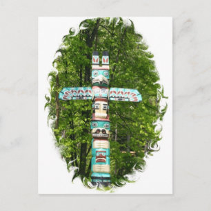 Totempfahl Postkarte