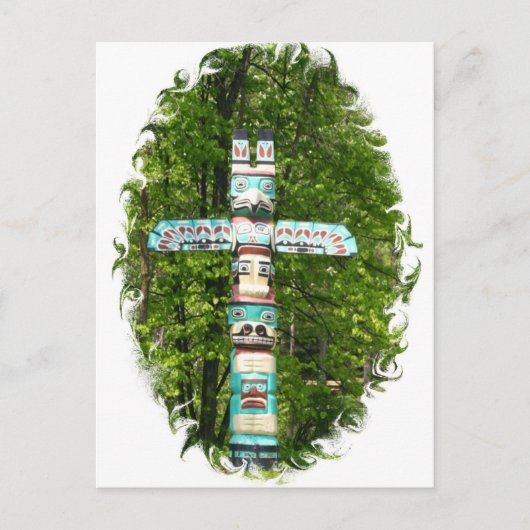 Totempfahl Postkarte (Vorderseite)