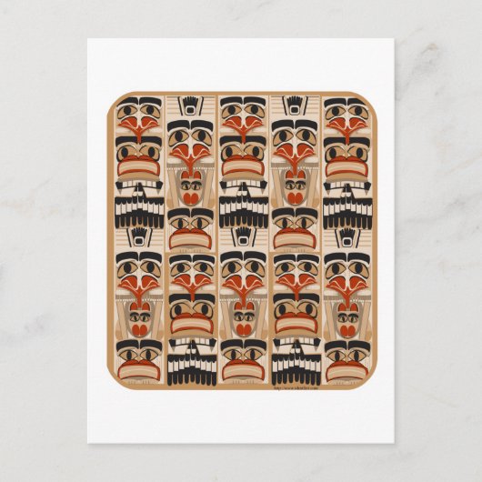 Totempfahl Postkarte (Vorderseite)