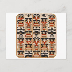 Totempfahl Postkarte