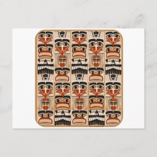 Totempfahl Postkarte (Vorderseite)