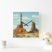 Totempfahl Quadratische Wanduhr (Zuhause)