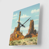 Totempfahl Quadratische Wanduhr (Winkel)