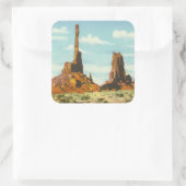 Totempfahl Quadratischer Aufkleber (Tasche)