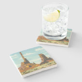 Totempfahl Steinuntersetzer (Seitenansicht)