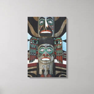 Totempfahl umwickelte Leinwand