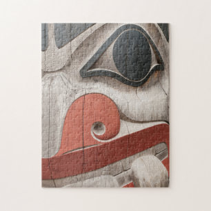 Totempfähle im Haida Heritage Centre Museum Puzzle