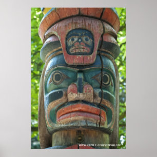 Totempfeiler-Wandposter Poster