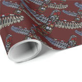 Totempfeiler-Wrap-Papier Native Art Geschenkpapier (Rolleneckpunkt)