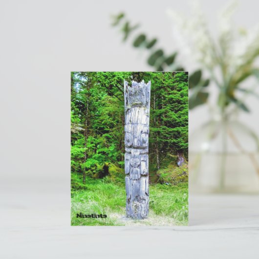 Totempol bei Ninstints Postkarte (Stehend Vorderseite)