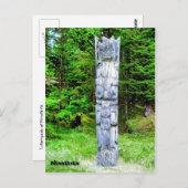 Totempol bei Ninstints Postkarte (Vorne/Hinten)