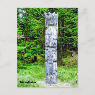 Totempol bei Ninstints Postkarte
