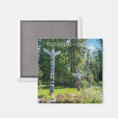 Totems im Stanley Park, Vancouver Canada Magnet (Vorderseite/Rückseite)