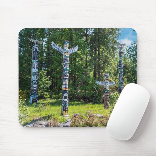 Totems im Stanley Park, Vancouver Canada Mousepad (Mit Mouse)