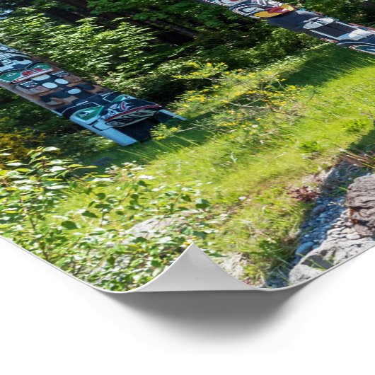 Totems im Stanley Park, Vancouver Canada Poster (Ecke)