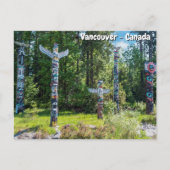 Totems im Stanley Park, Vancouver Canada Postkarte (Vorderseite)