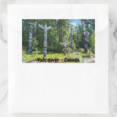 Totems im Stanley Park, Vancouver Canada Rechteckiger Aufkleber (Tasche)