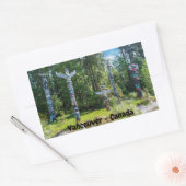 Totems im Stanley Park, Vancouver Canada Rechteckiger Aufkleber (Umschlag)