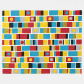 Totemstreifen Fleecedecke (Vorderseite (Horizontal))