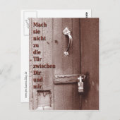 Töten Postkarte (Vorne/Hinten)