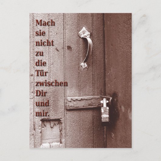 Töten Postkarte (Vorderseite)